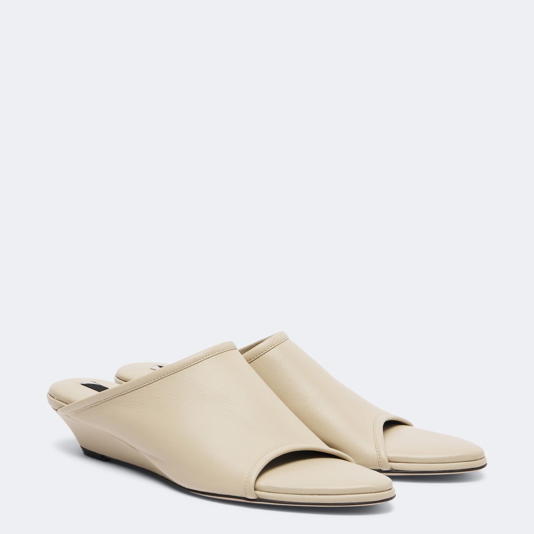 Christen - Stretch leather wedge mules