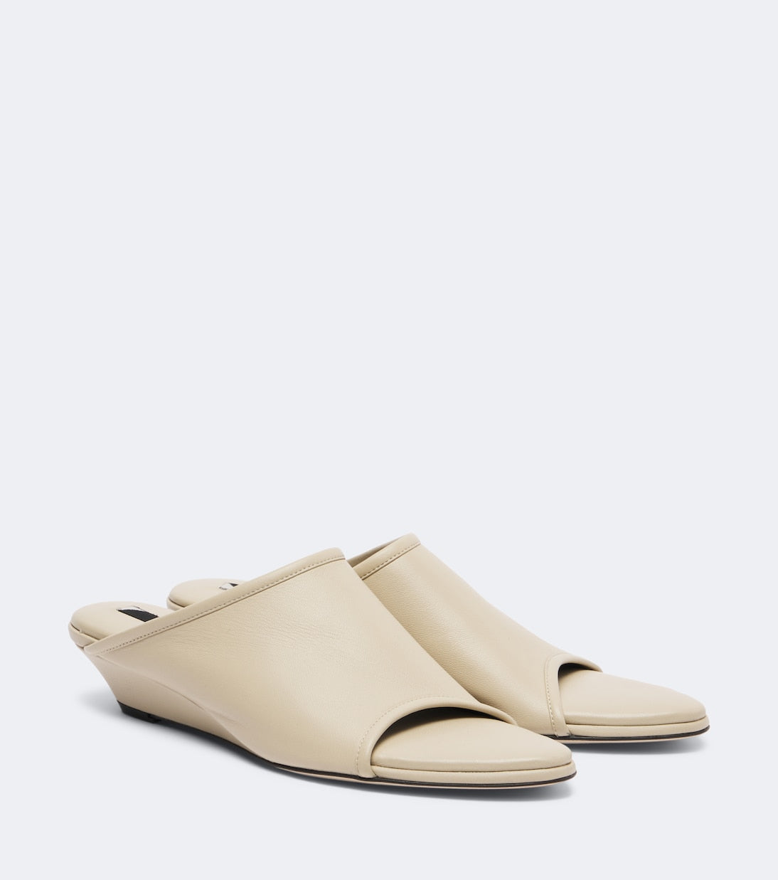 Christen - Stretch leather wedge mules