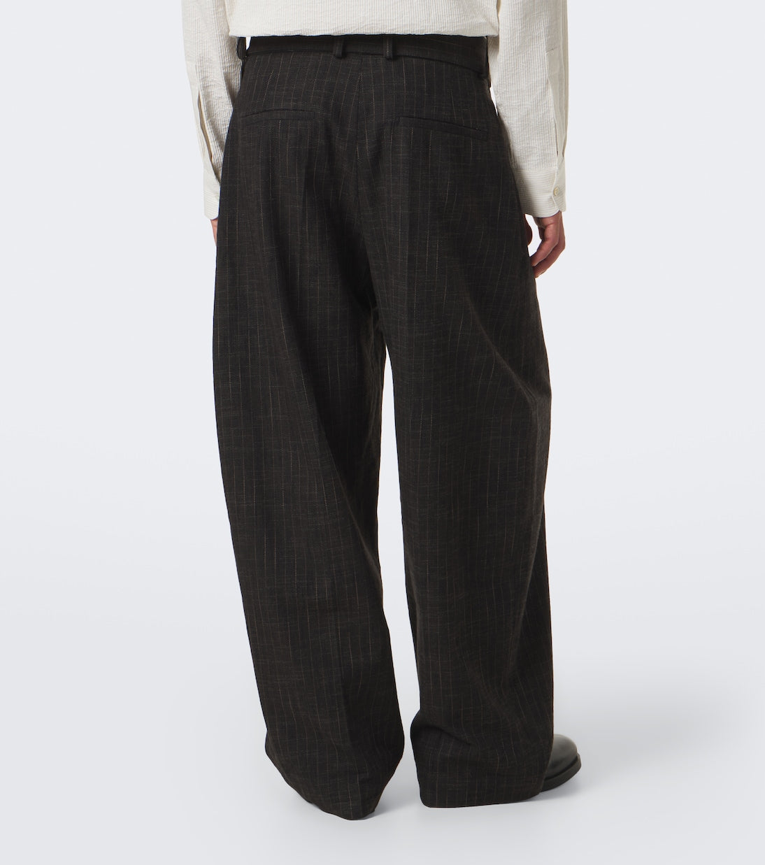 Studio Nicholson - Checked cotton and wool-blend wide-leg pants