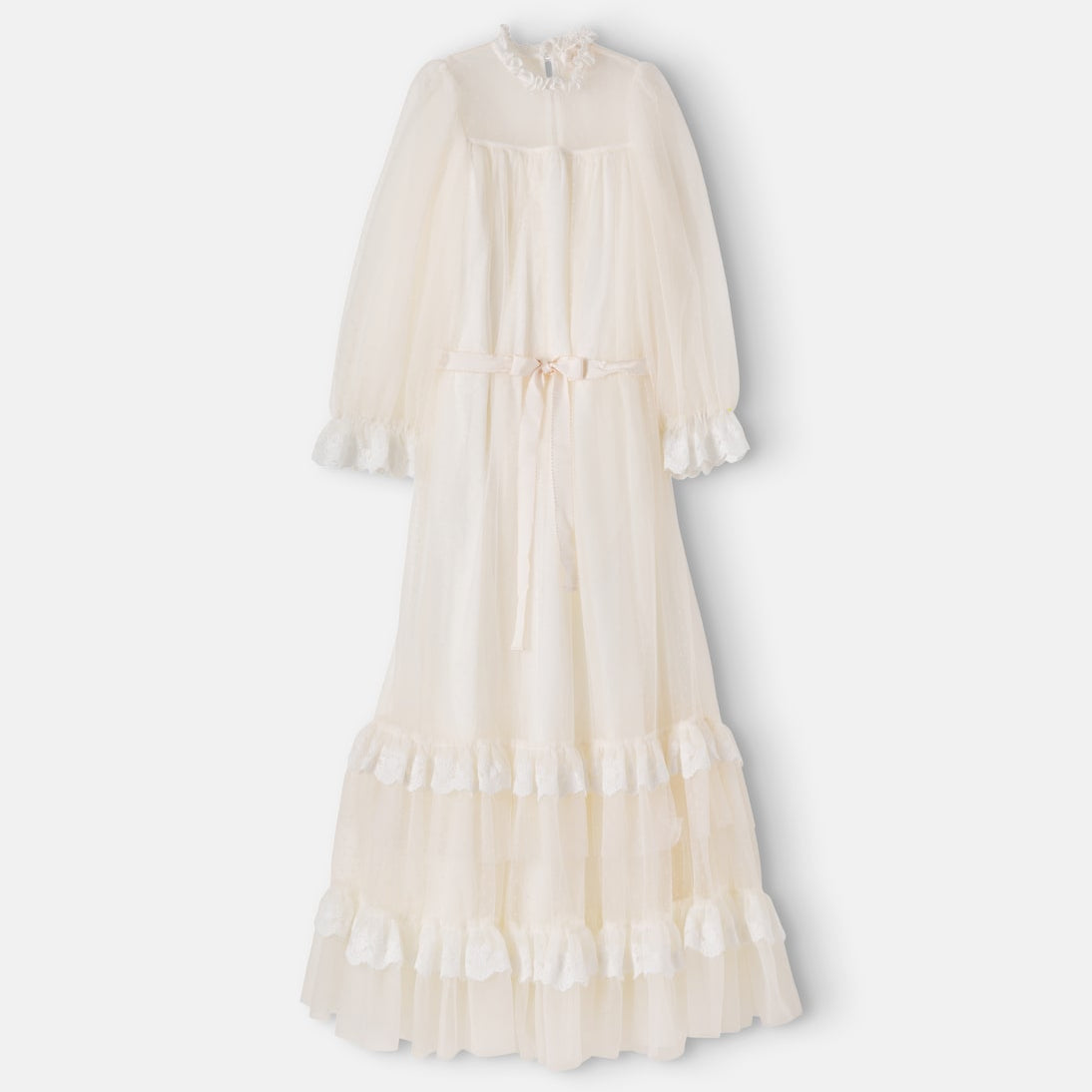 Petite Amalie - Ruffled lace-trimmed tulle dress