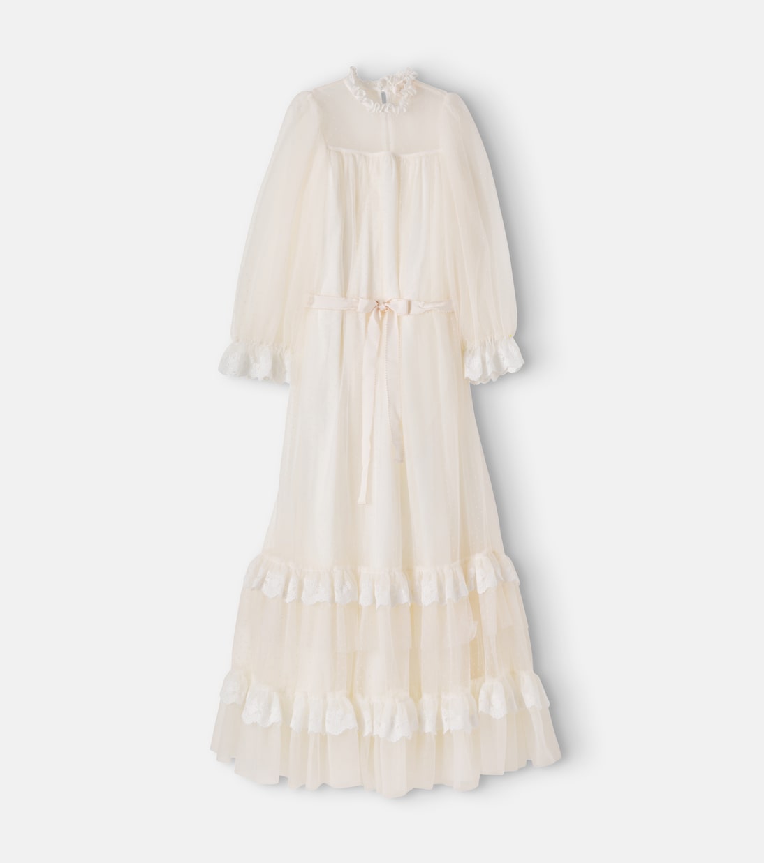 Petite Amalie - Ruffled lace-trimmed tulle dress