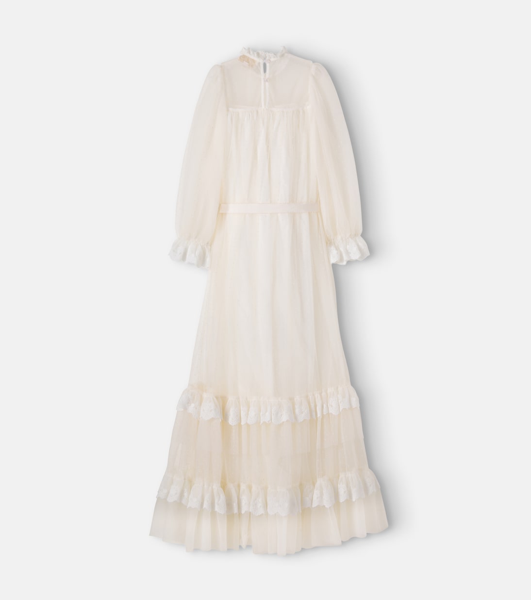 Petite Amalie - Ruffled lace-trimmed tulle dress