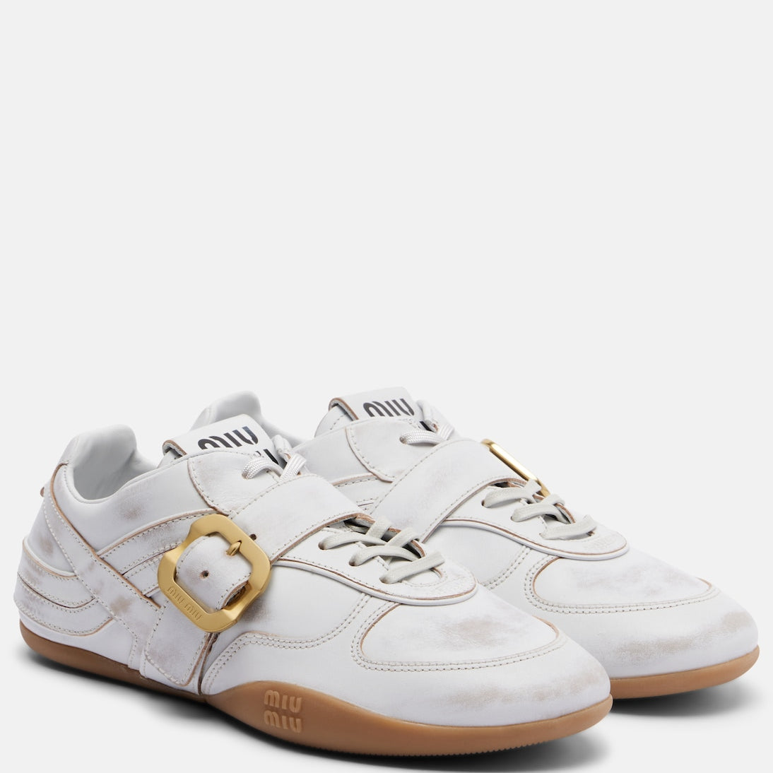 Miu Miu - Gymnasium leather sneakers