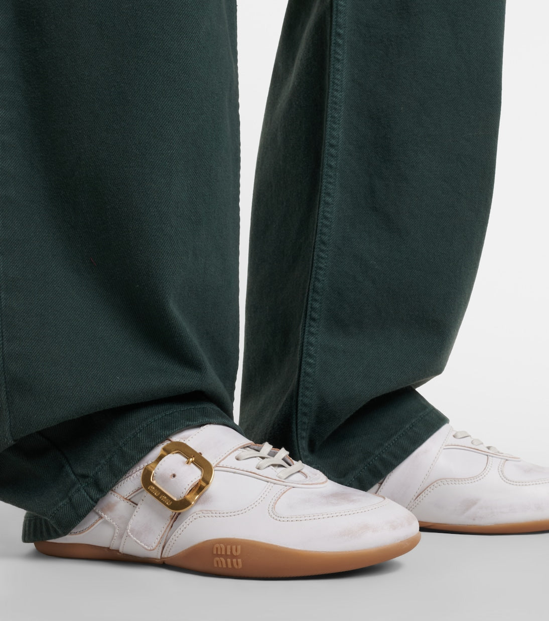 Miu Miu - Gymnasium leather sneakers