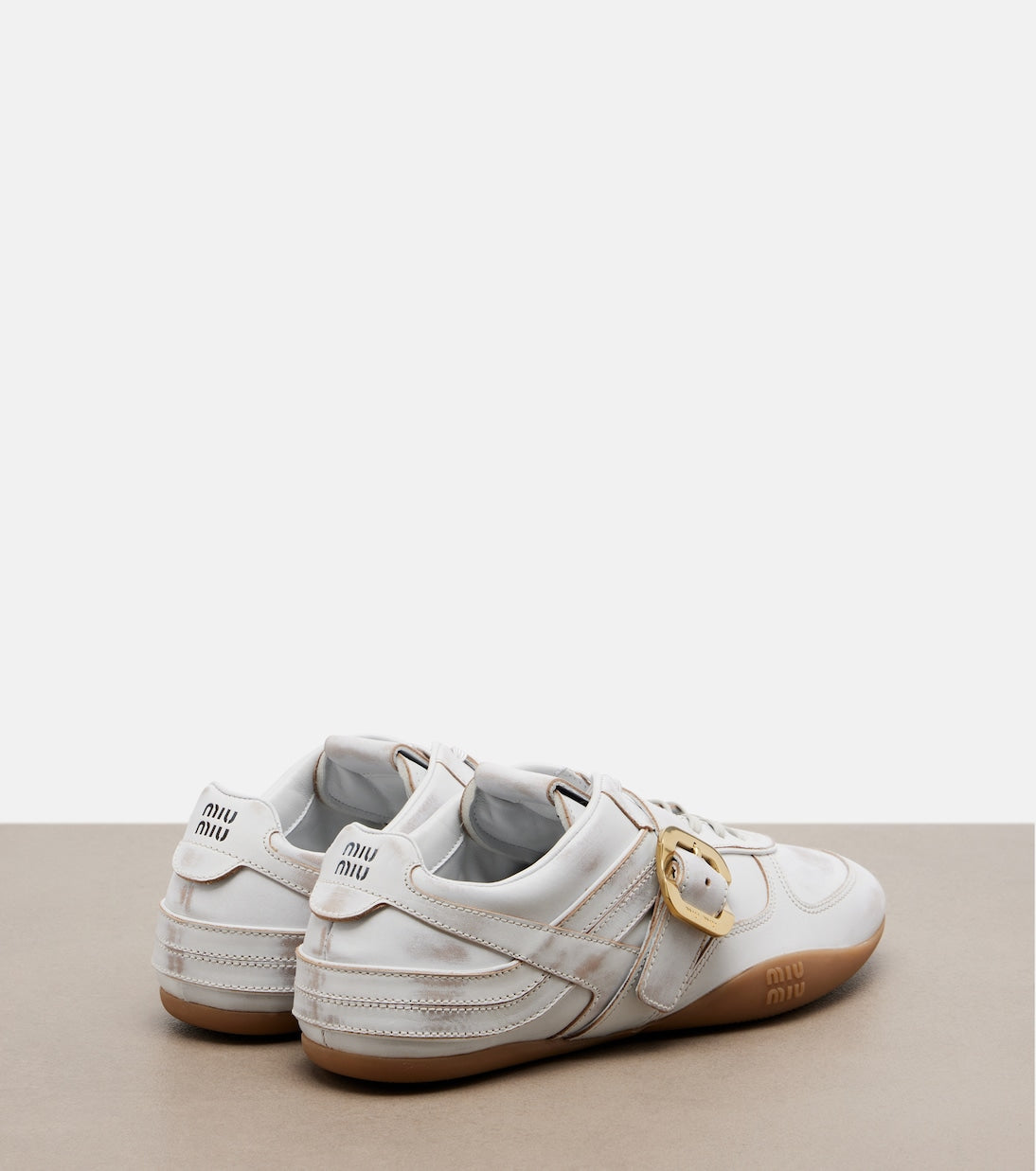 Miu Miu - Gymnasium leather sneakers