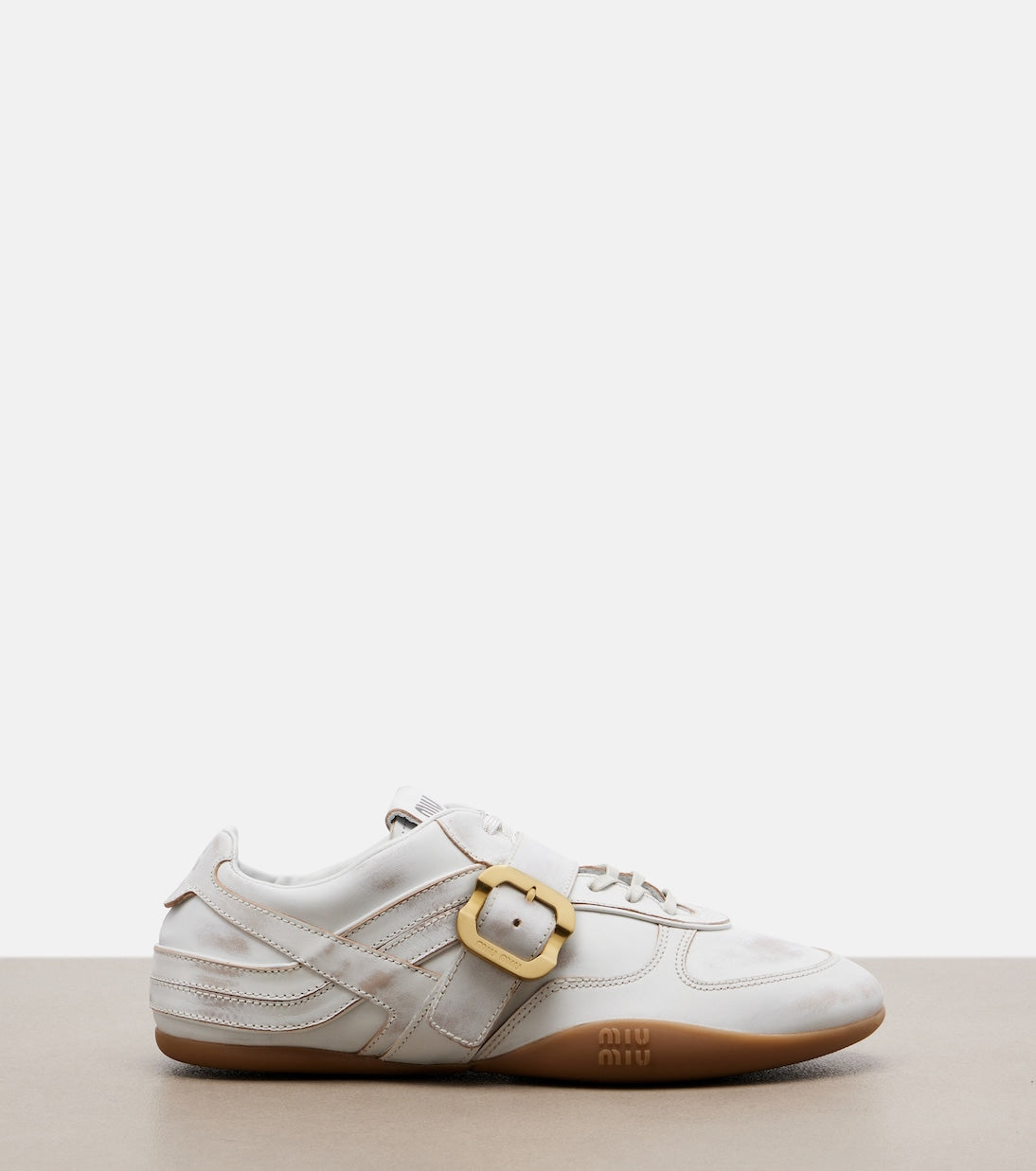 Miu Miu - Gymnasium leather sneakers