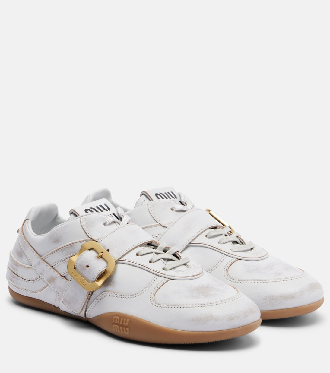 Miu Miu - Gymnasium leather sneakers
