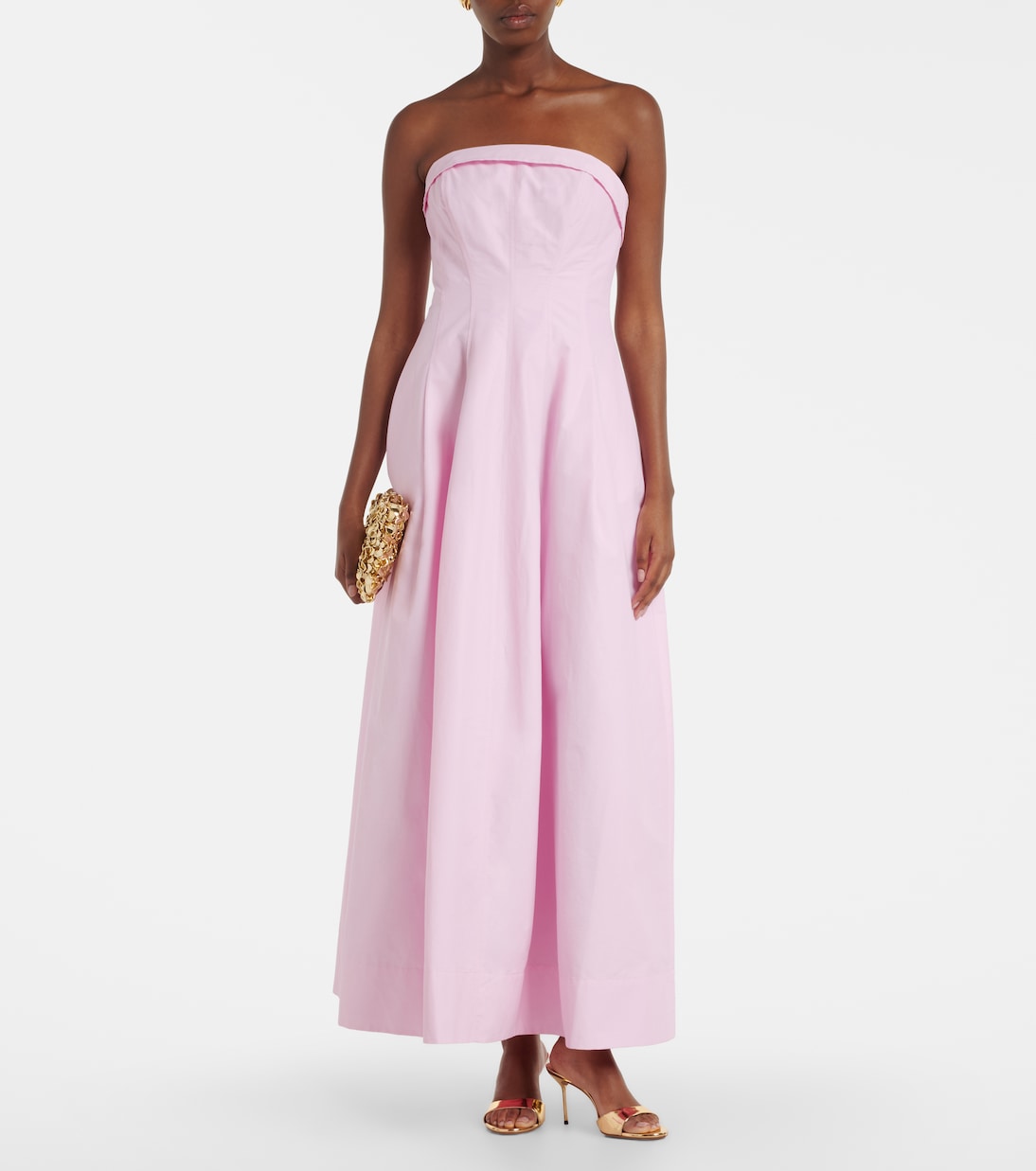 Simkhai - Avril cotton-blend bustier gown