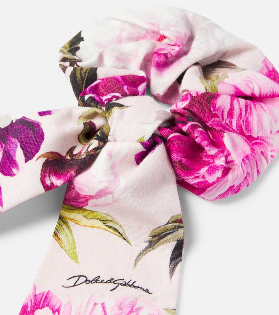 Dolce&Gabbana Kids - Floral cotton scrunchie