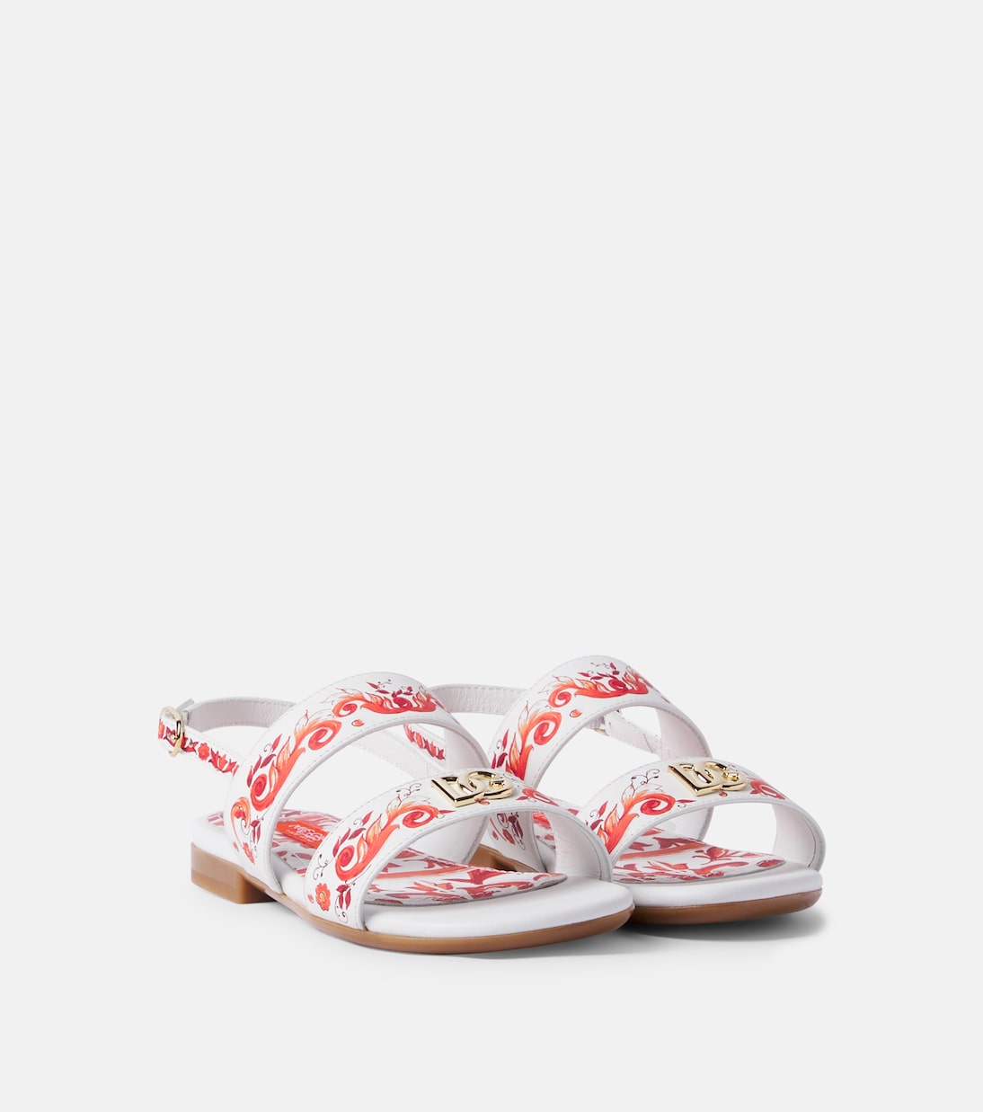 Dolce&Gabbana Kids - Majolica leather sandals
