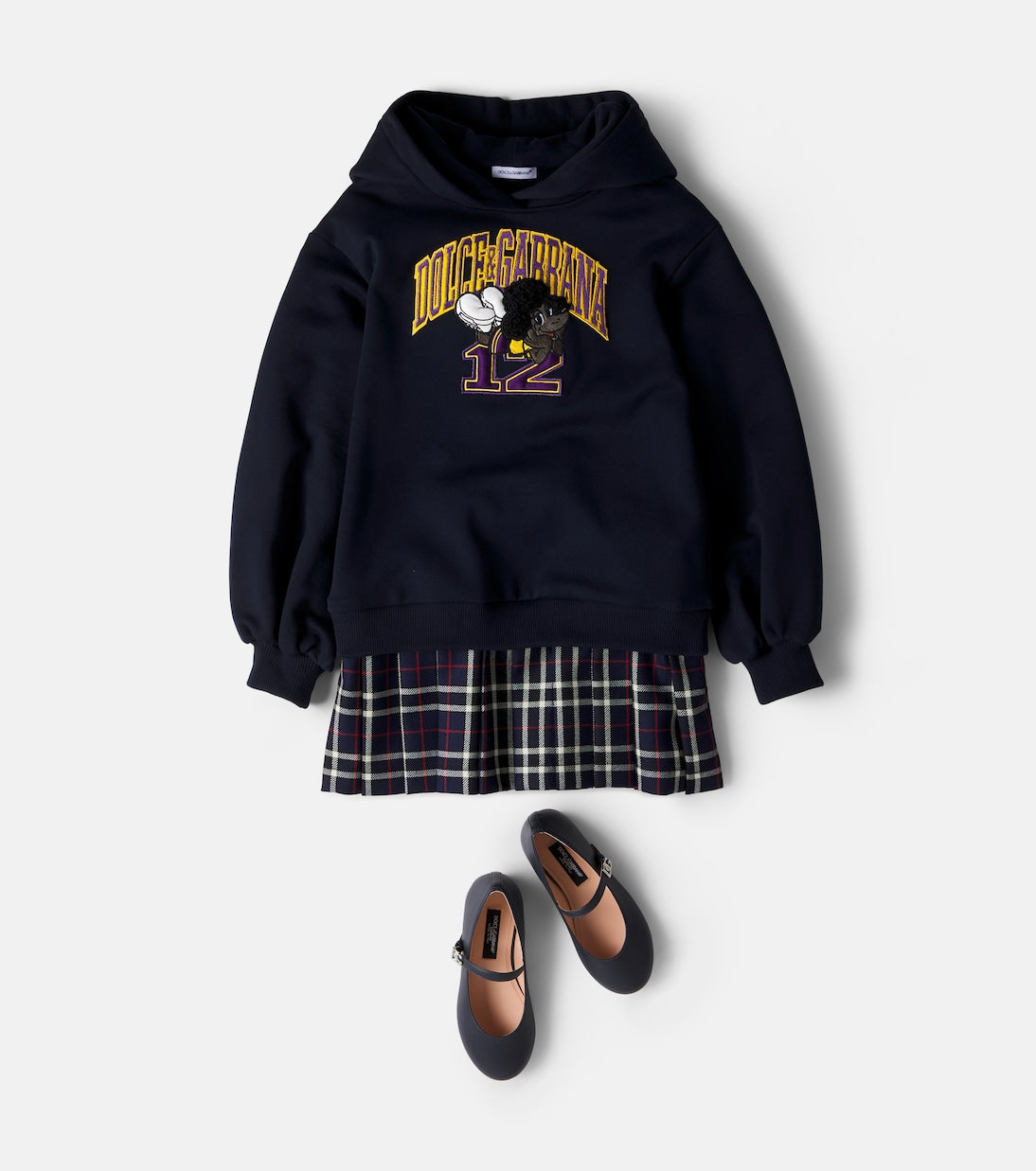 Dolce&Gabbana Kids - DG leather Mary Jane flats