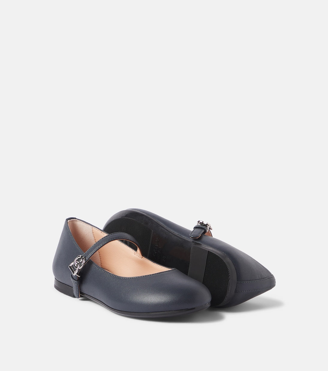 Dolce&Gabbana Kids - DG leather Mary Jane flats