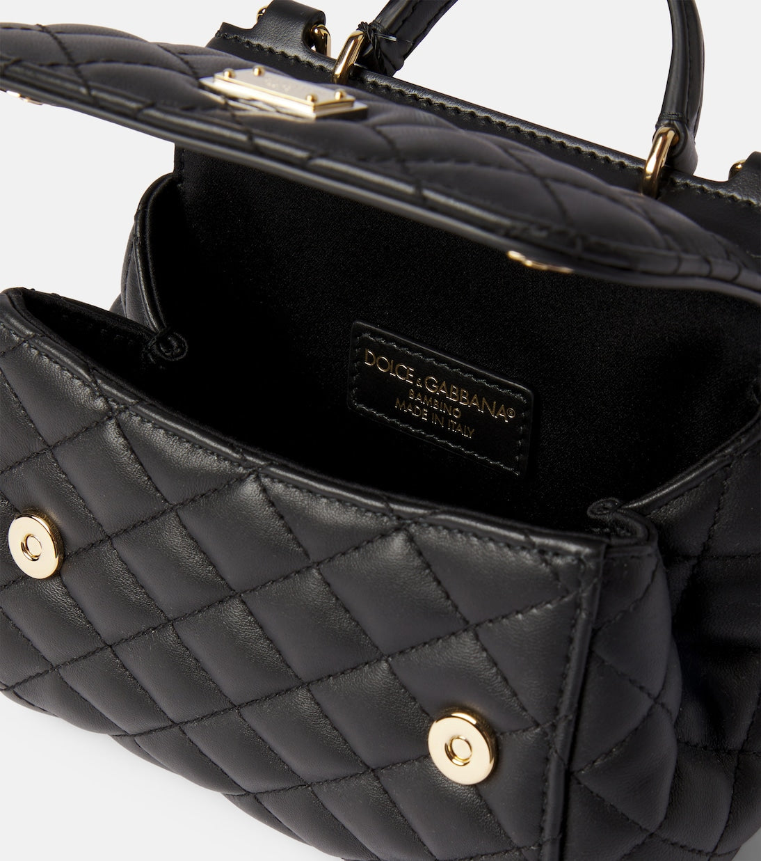 Dolce&Gabbana Kids - Quilted leather top-handle bag