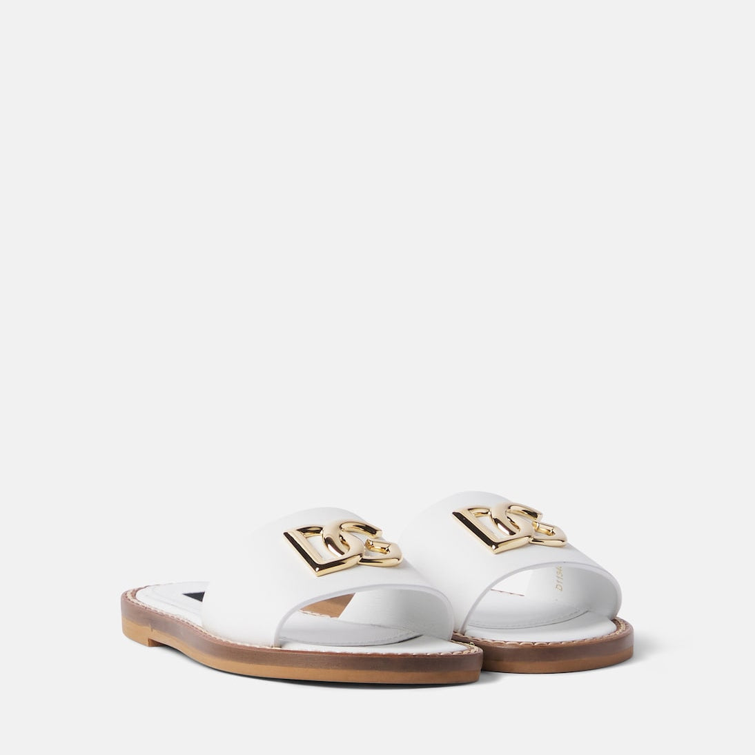 Dolce&Gabbana Kids - DG leather slides