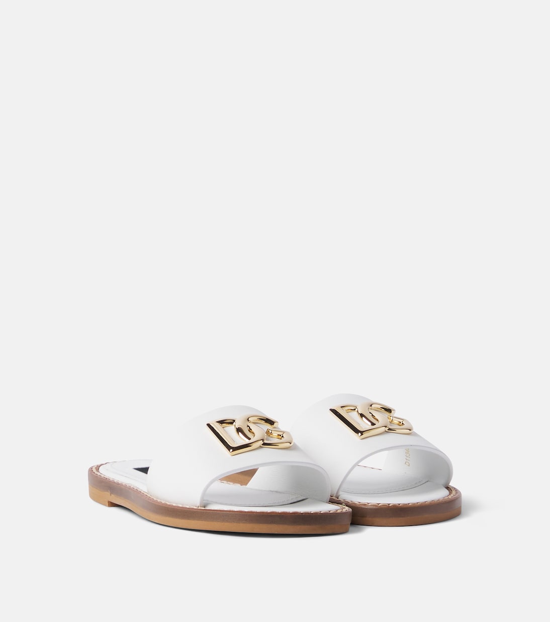 Dolce&Gabbana Kids - DG leather slides