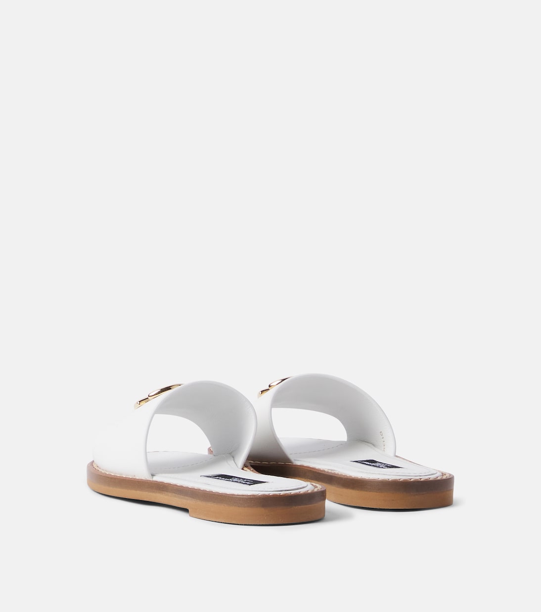 Dolce&Gabbana Kids - DG leather slides