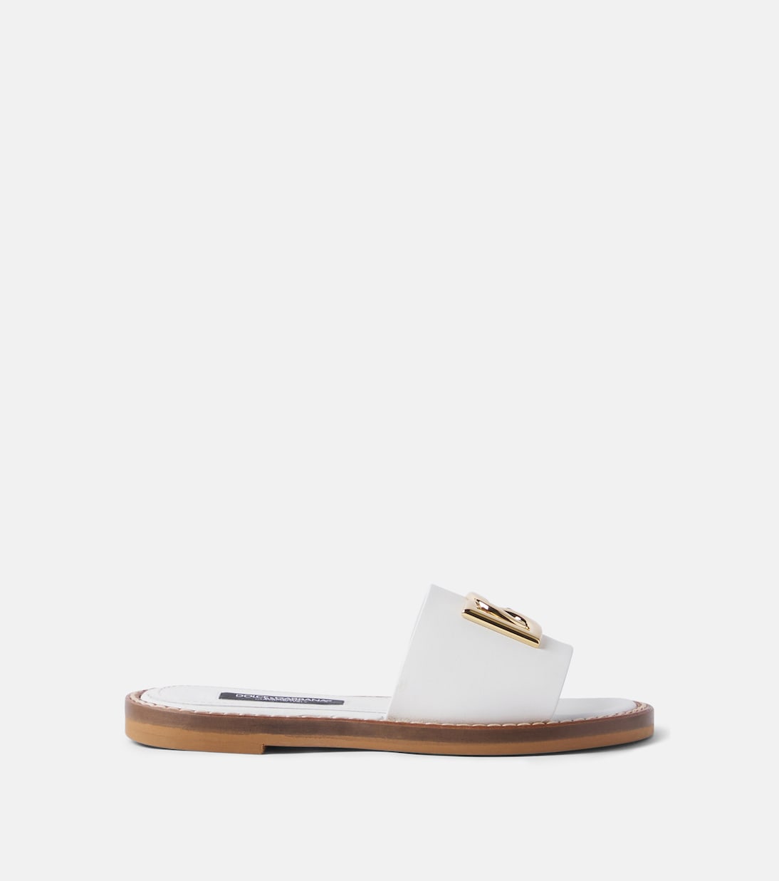 Dolce&Gabbana Kids - DG leather slides