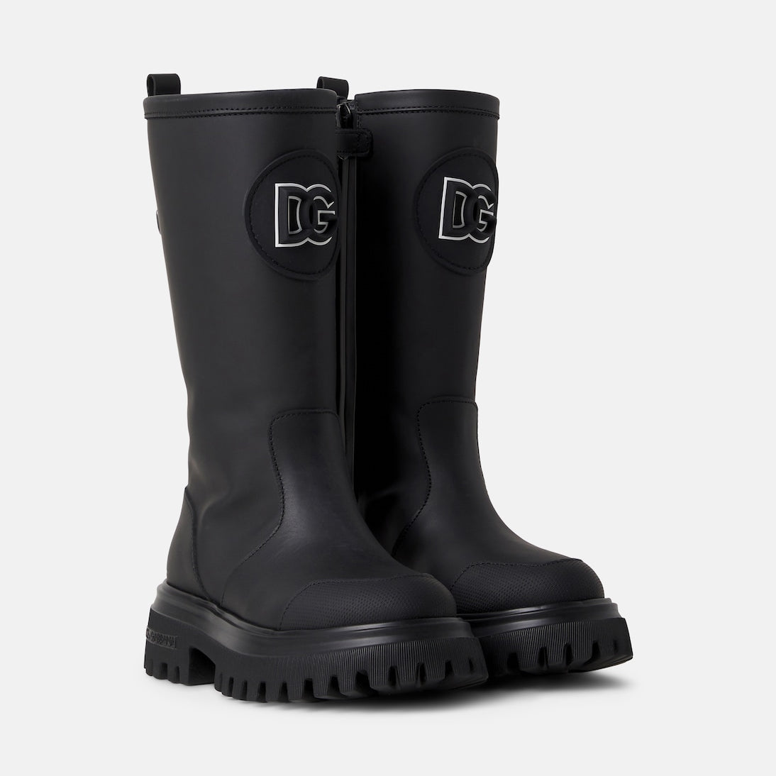 Dolce&Gabbana Kids - DG leather platform boots