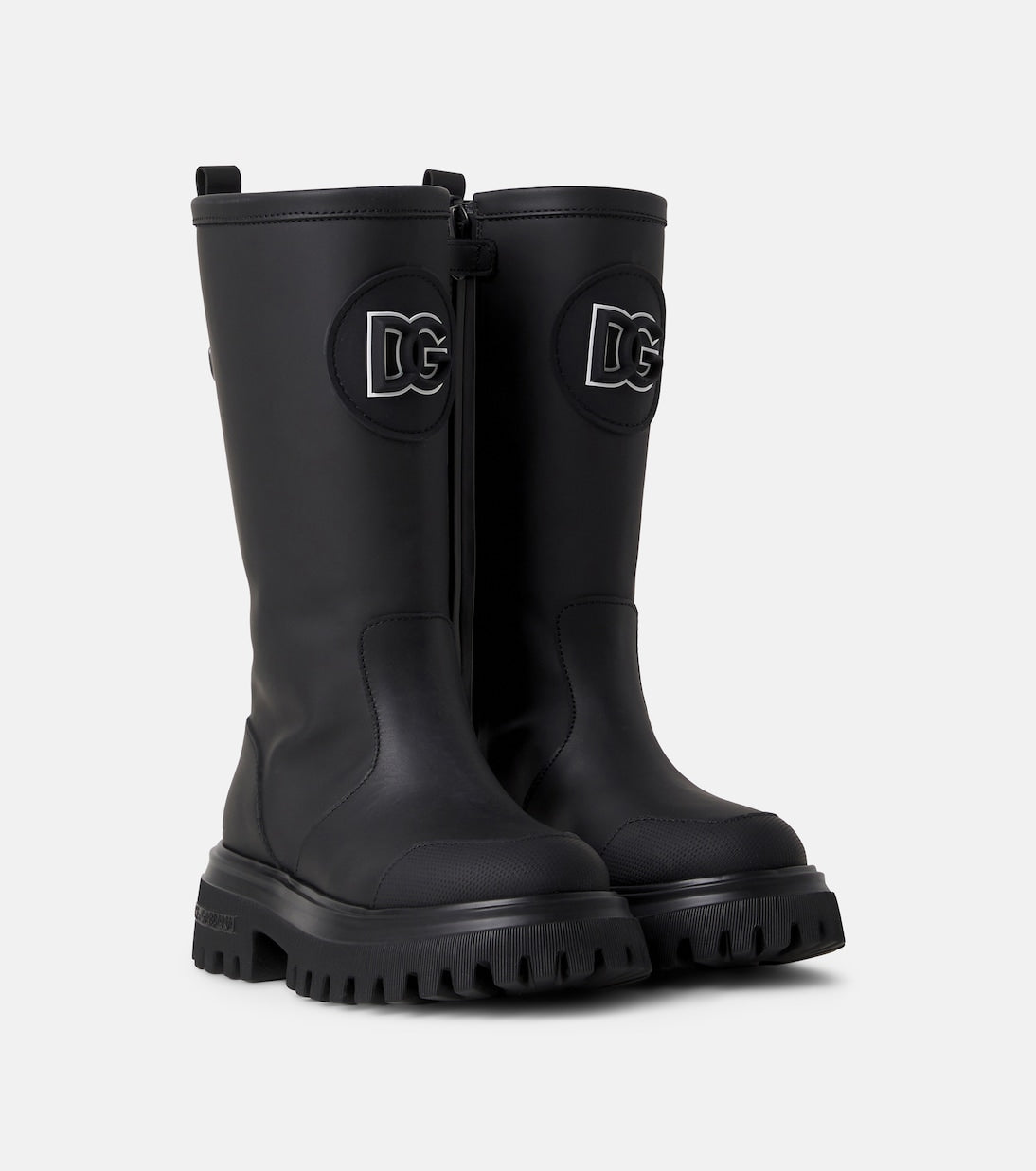 Dolce&Gabbana Kids - DG leather platform boots