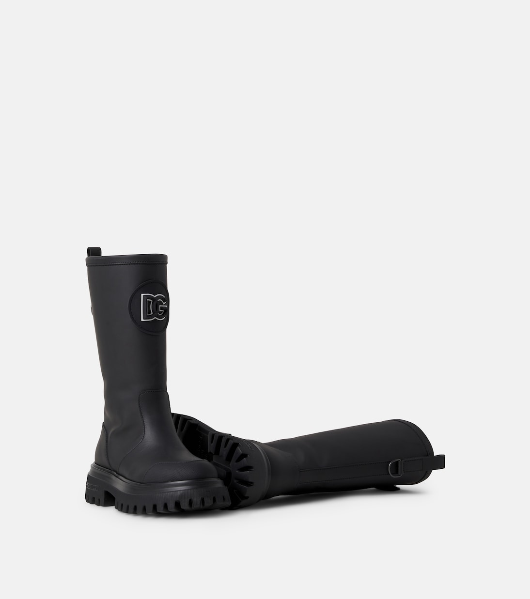 Dolce&Gabbana Kids - DG leather platform boots