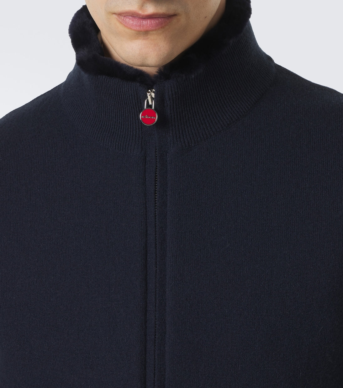 Kiton - Shearling-lined cashmere cardigan