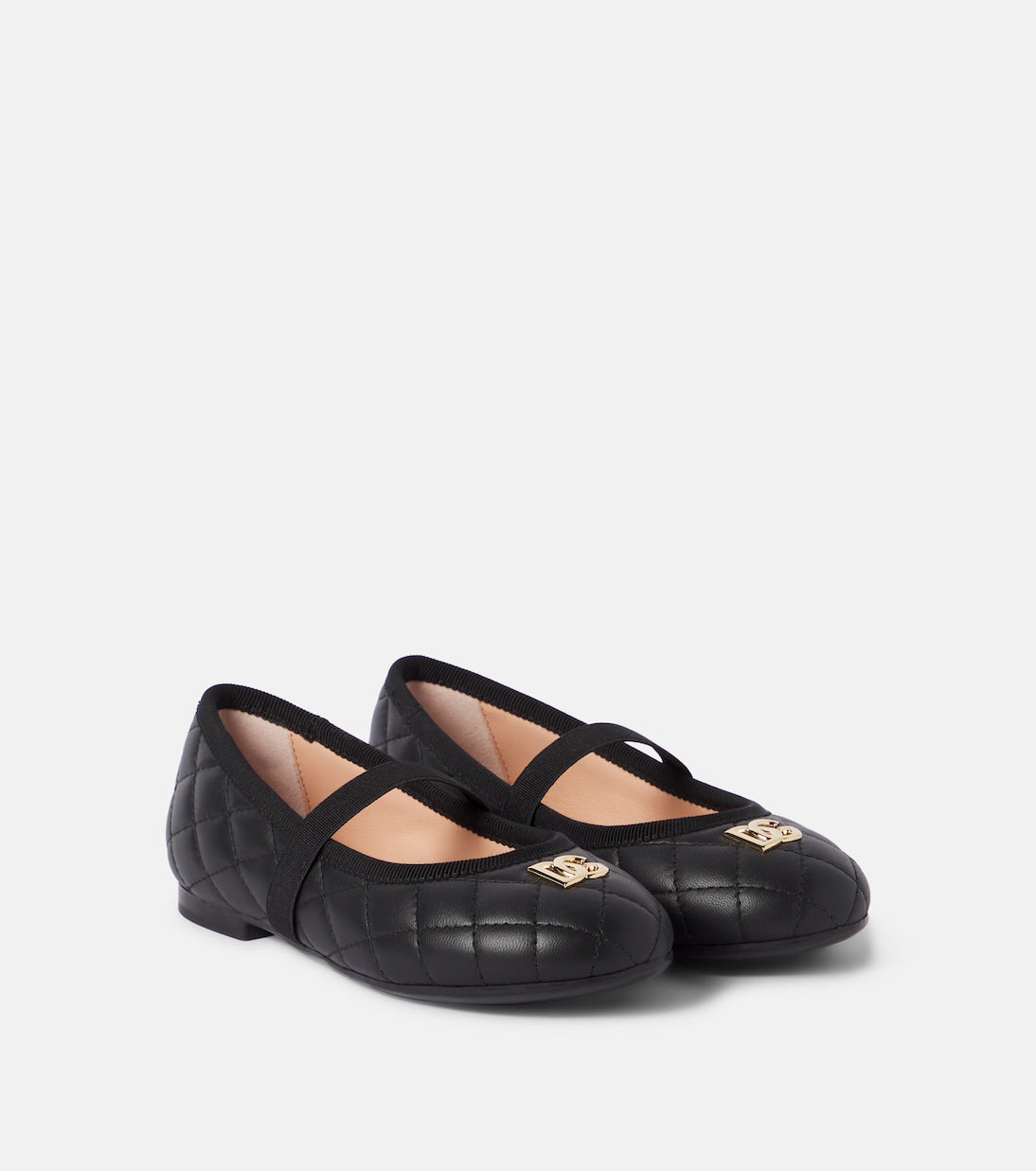 Dolce&Gabbana Kids - DG quilted leather ballet flats