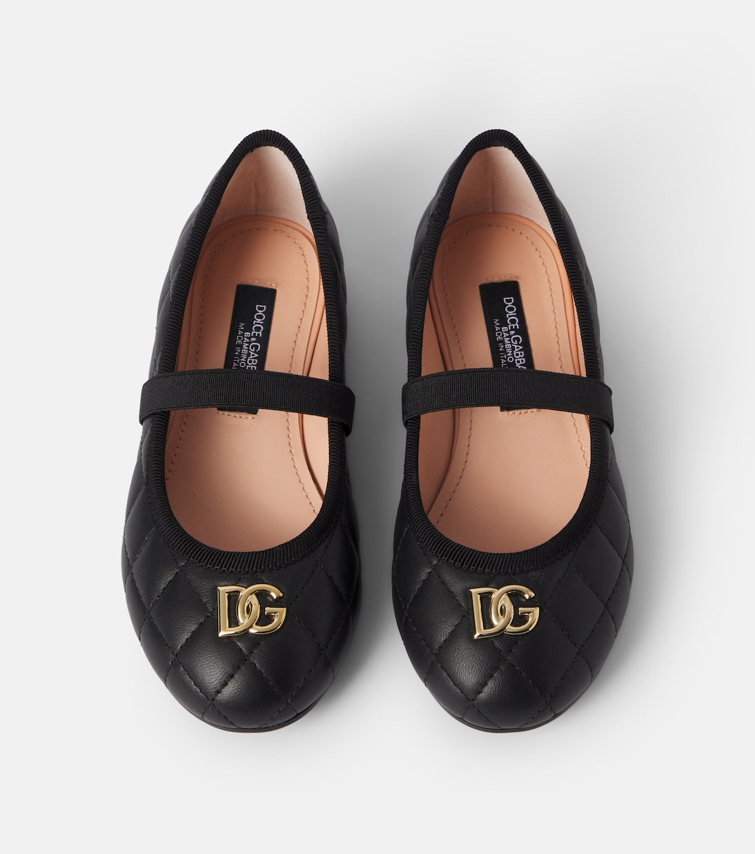 Dolce&Gabbana Kids - DG quilted leather ballet flats