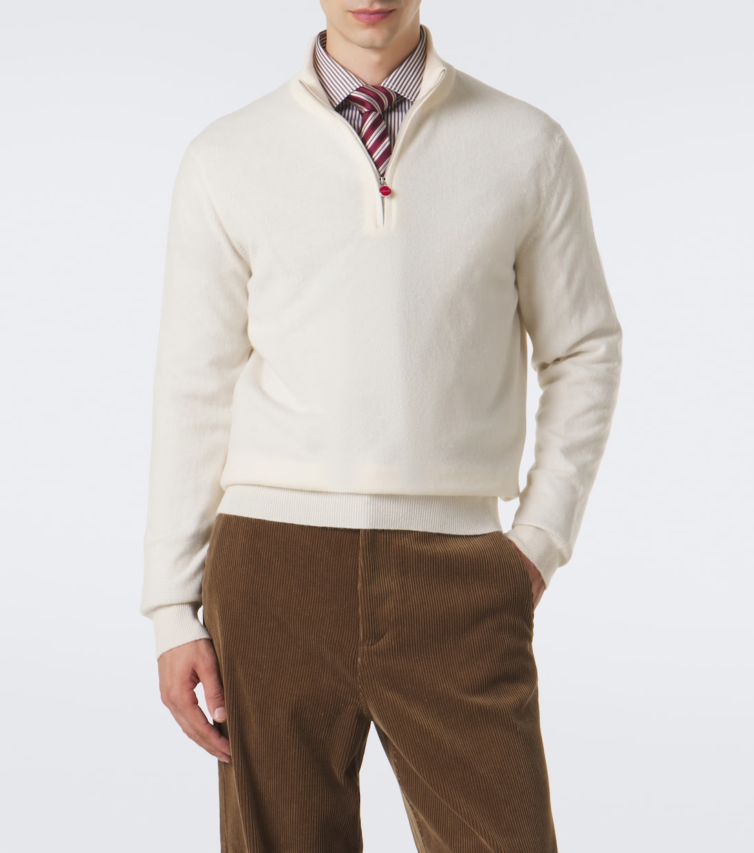 Kiton - Cashmere half-zip sweater