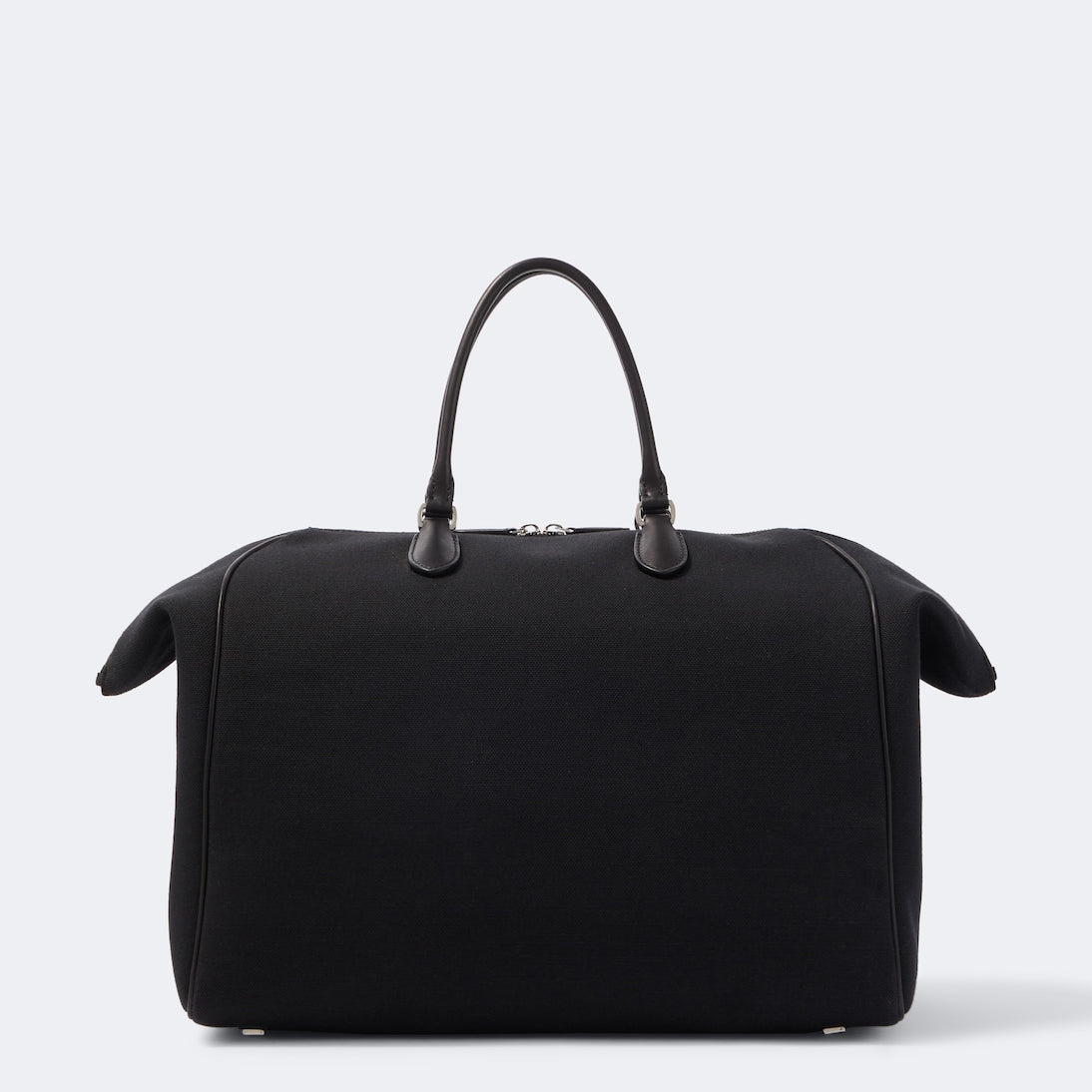 The Row - Timo leather-trimmed canvas tote bag