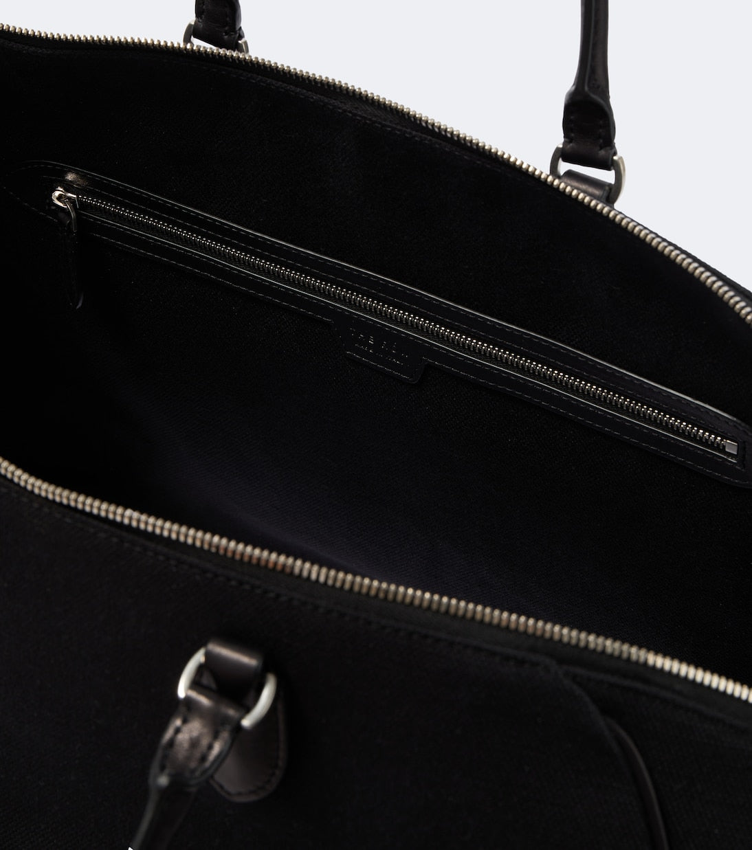 The Row - Timo leather-trimmed canvas tote bag
