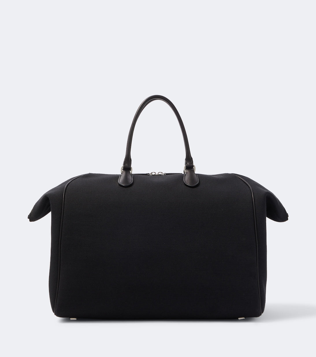The Row - Timo leather-trimmed canvas tote bag