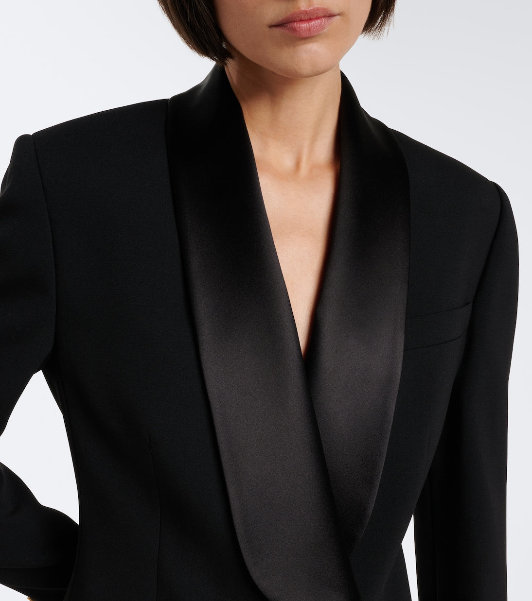 Versace - Embellished wool tuxedo jacket