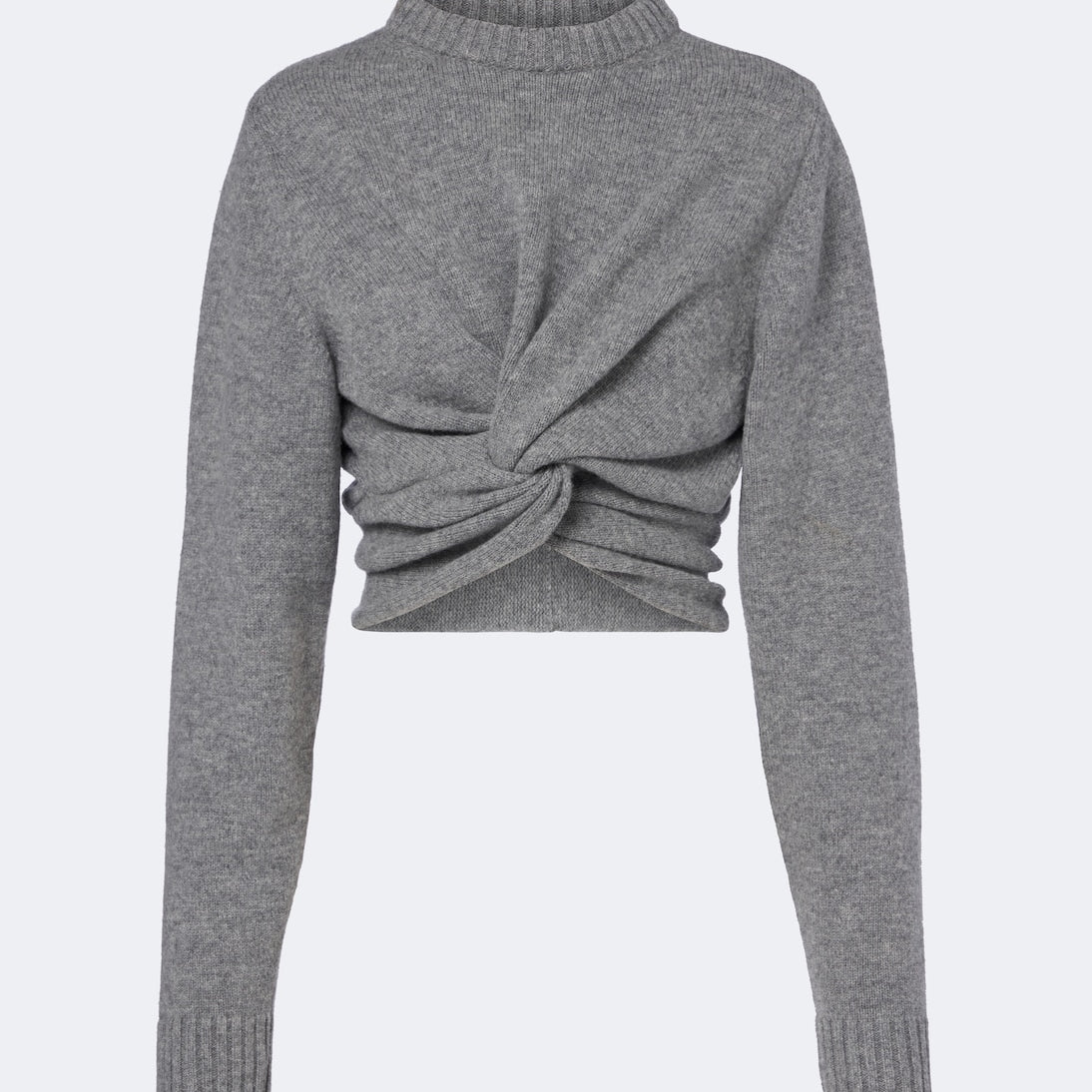 Balenciaga - Cropped gathered wool sweater