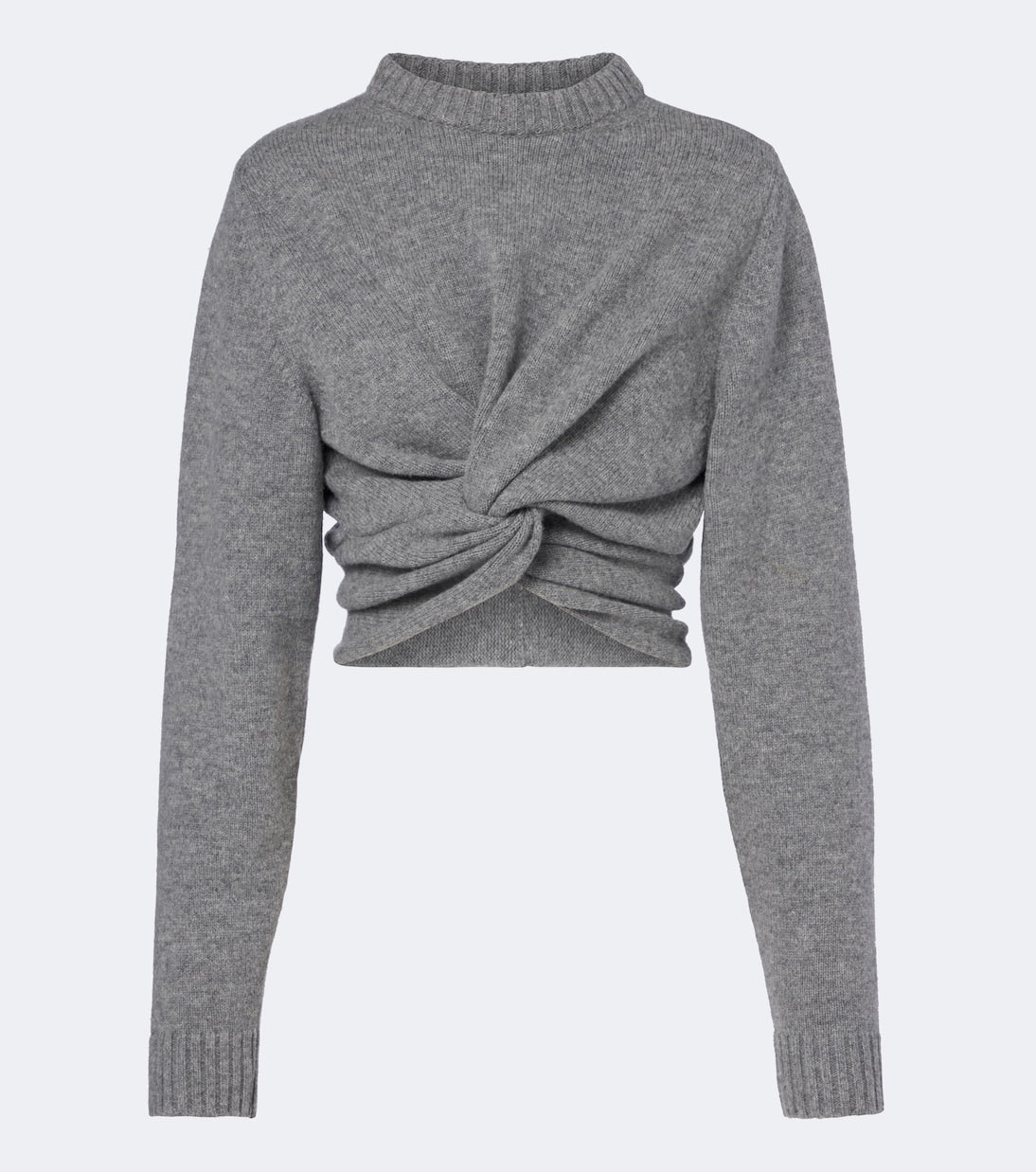 Balenciaga - Cropped gathered wool sweater