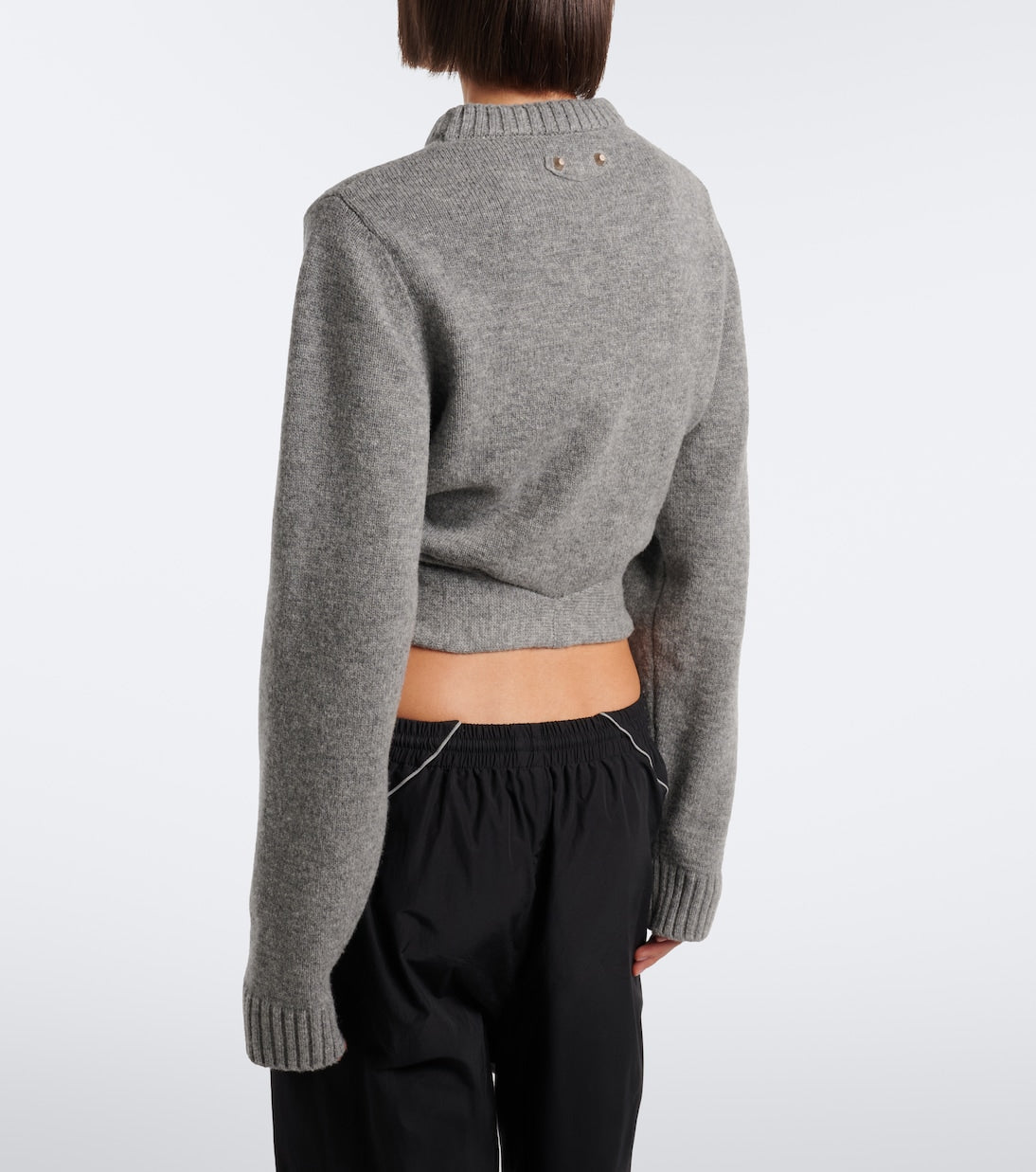 Balenciaga - Cropped gathered wool sweater