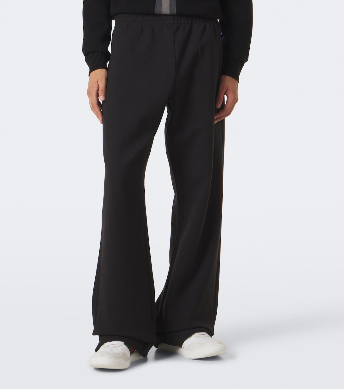 Gucci - Cotton-blend jersey wide-leg sweatpants