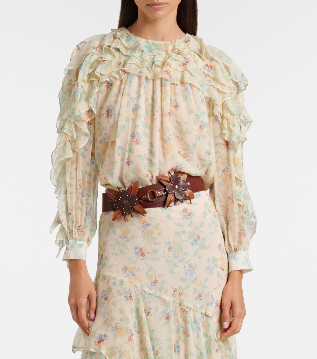 Ulla Johnson - Willow ruffled floral silk blouse
