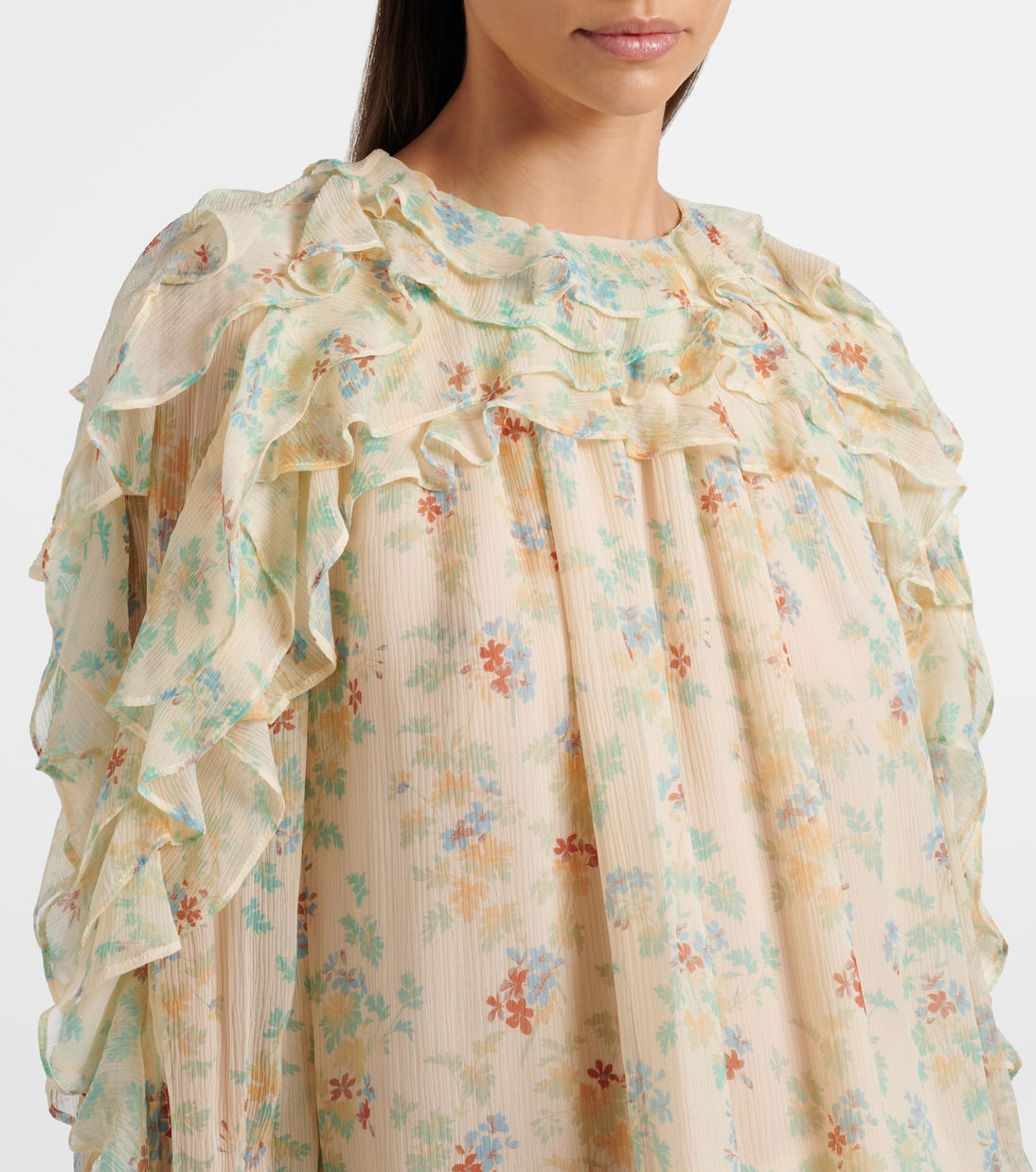 Ulla Johnson - Willow ruffled floral silk blouse
