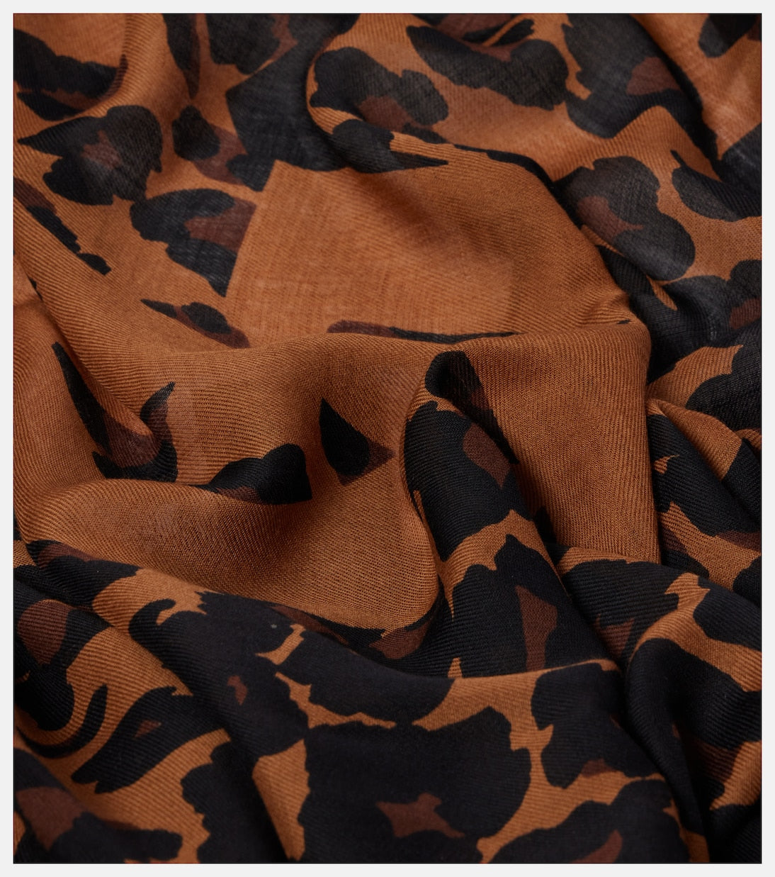 Saint Laurent - Fringed leopard-print wool scarf