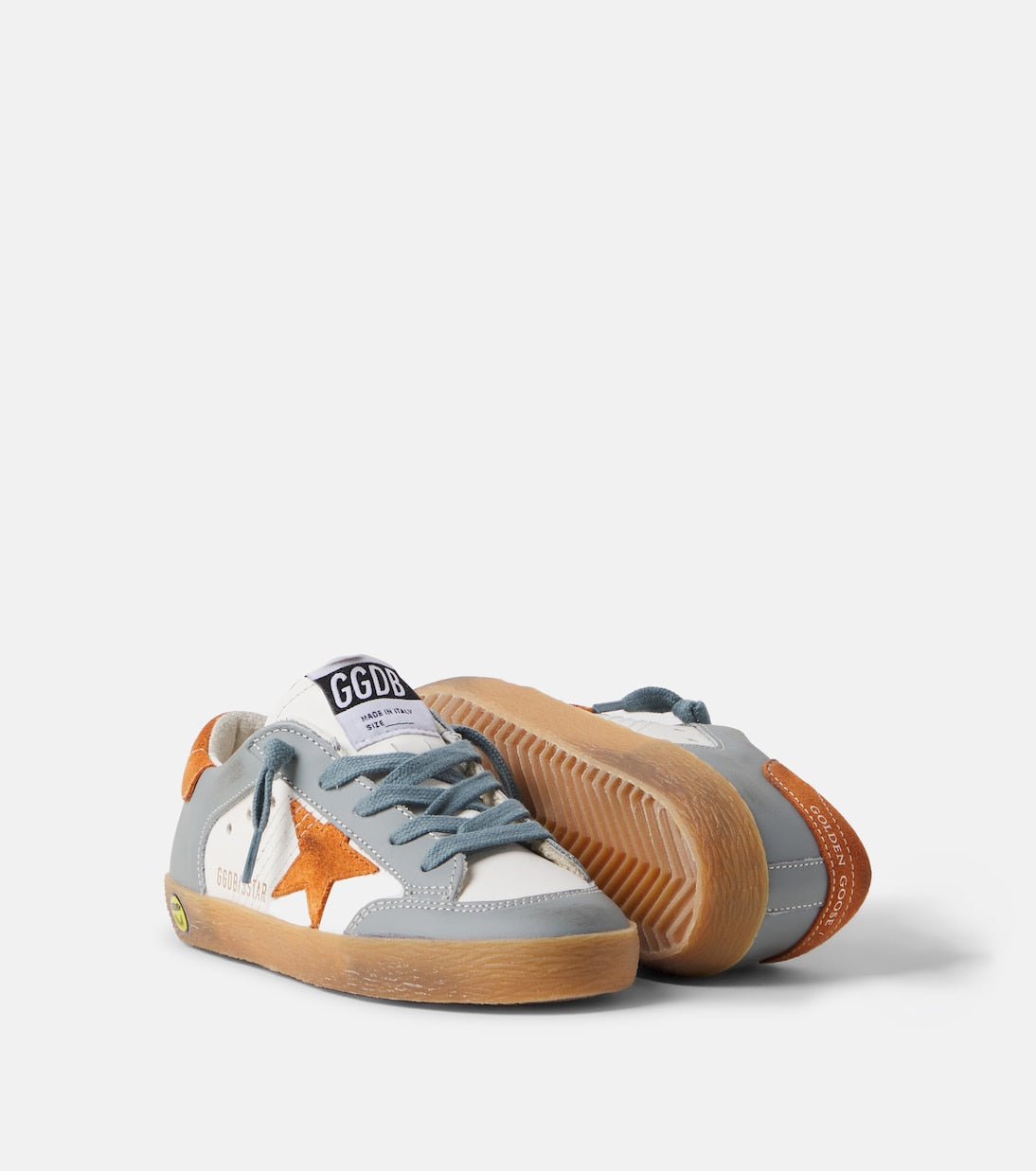 Golden Goose Kids - Super Star suede-trimmed leather sneakers