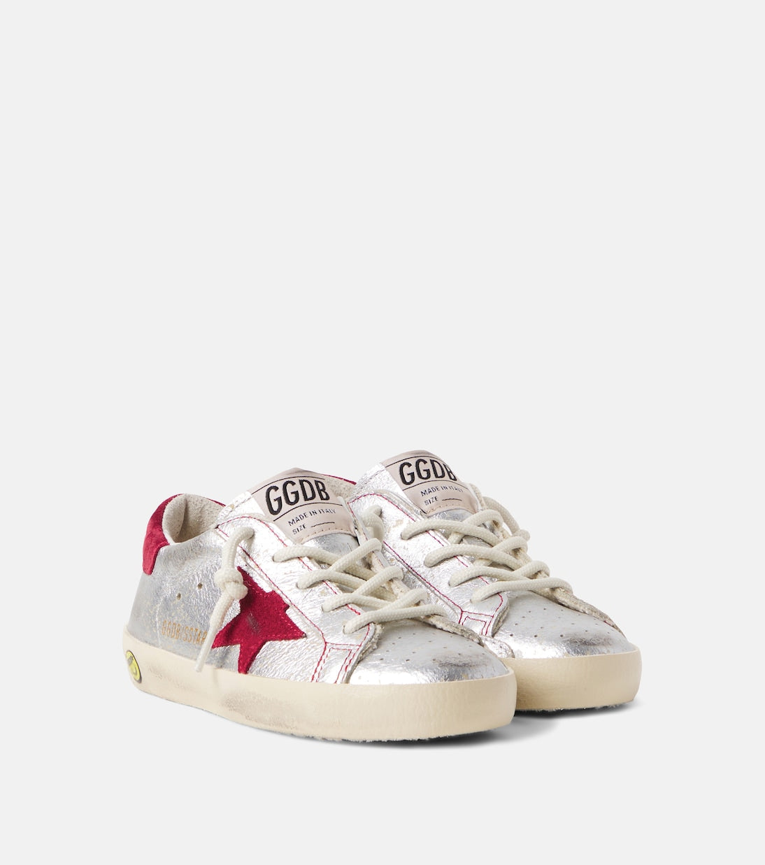 Golden Goose Kids - Super Star metallic leather sneakers