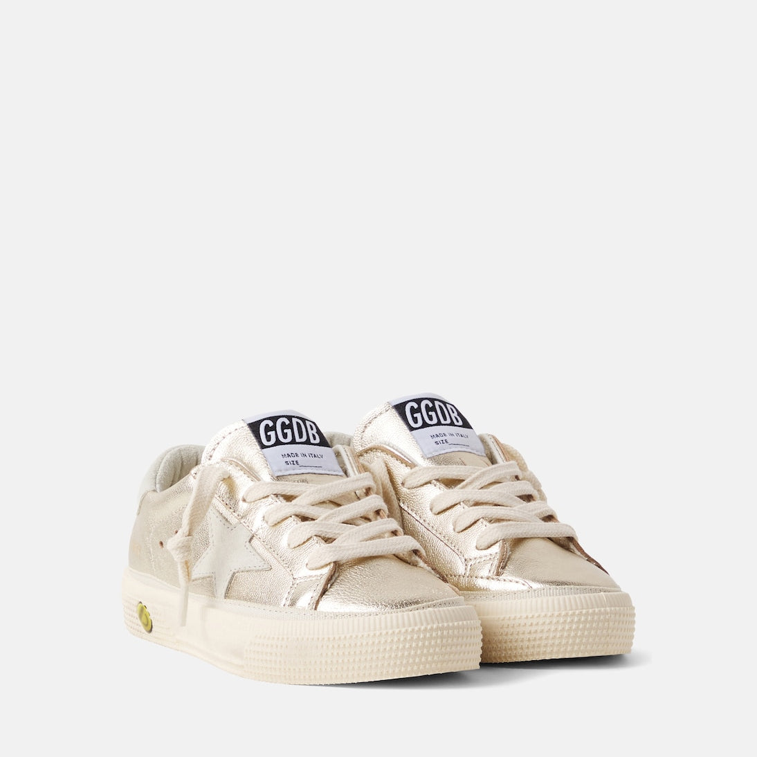 Golden Goose Kids - May metallic leather sneakers