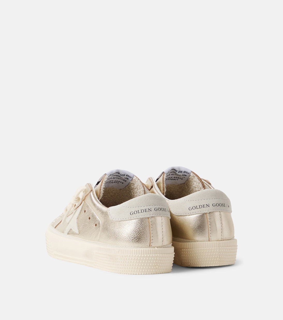 Golden Goose Kids - May metallic leather sneakers