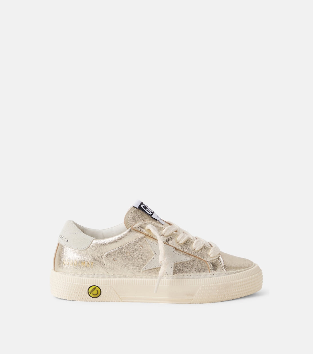 Golden Goose Kids - May metallic leather sneakers