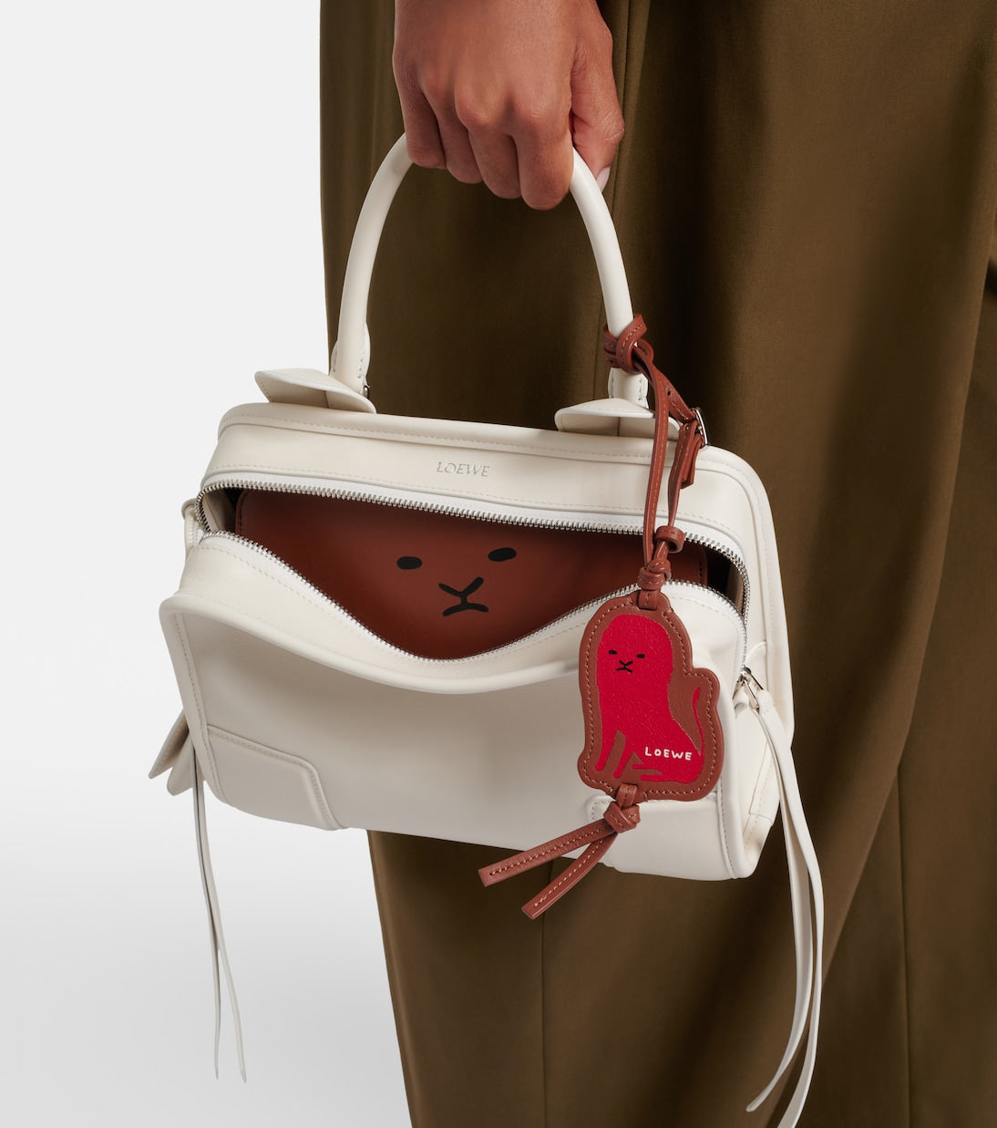 Loewe - Lion leather bag charm