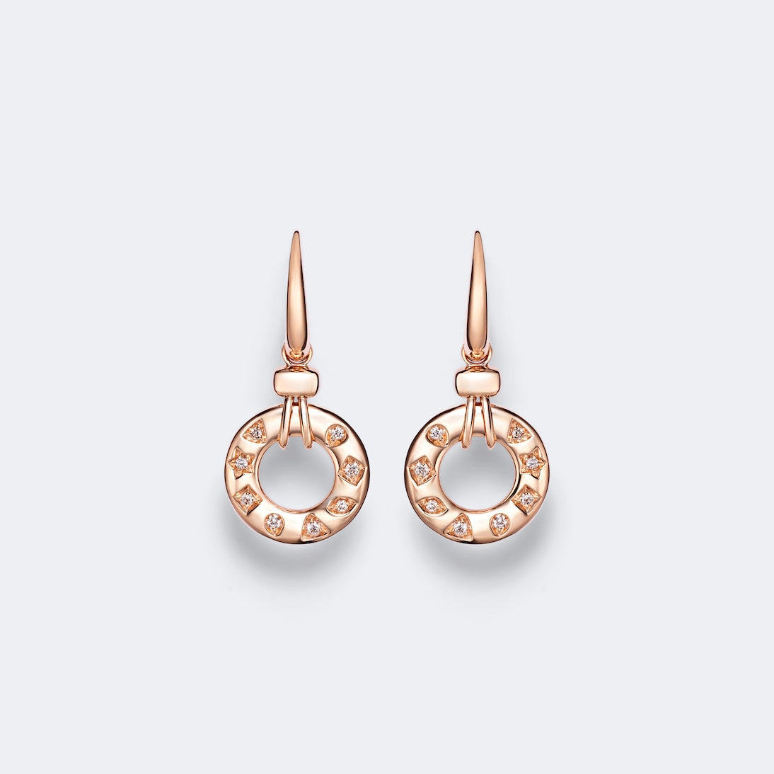 Pomellato - Iconica 18kt rose gold hoop earrings with diamonds