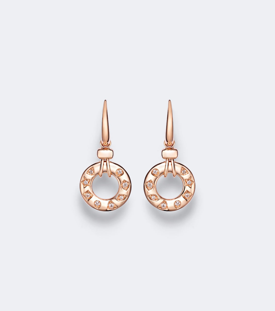 Pomellato - Iconica 18kt rose gold hoop earrings with diamonds
