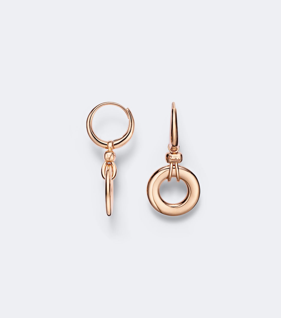 Pomellato - Iconica 18kt rose gold hoop earrings with diamonds