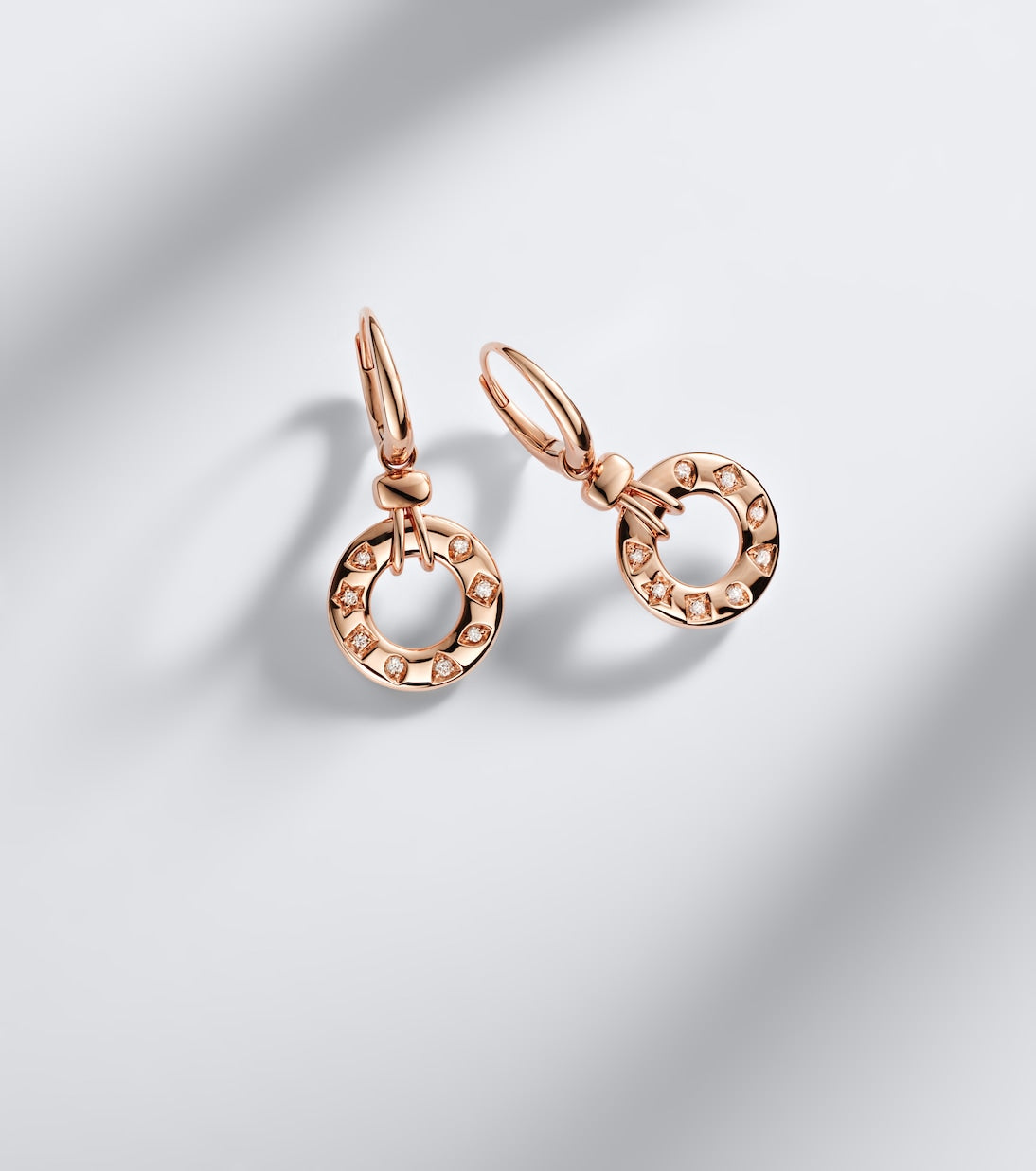Pomellato - Iconica 18kt rose gold hoop earrings with diamonds