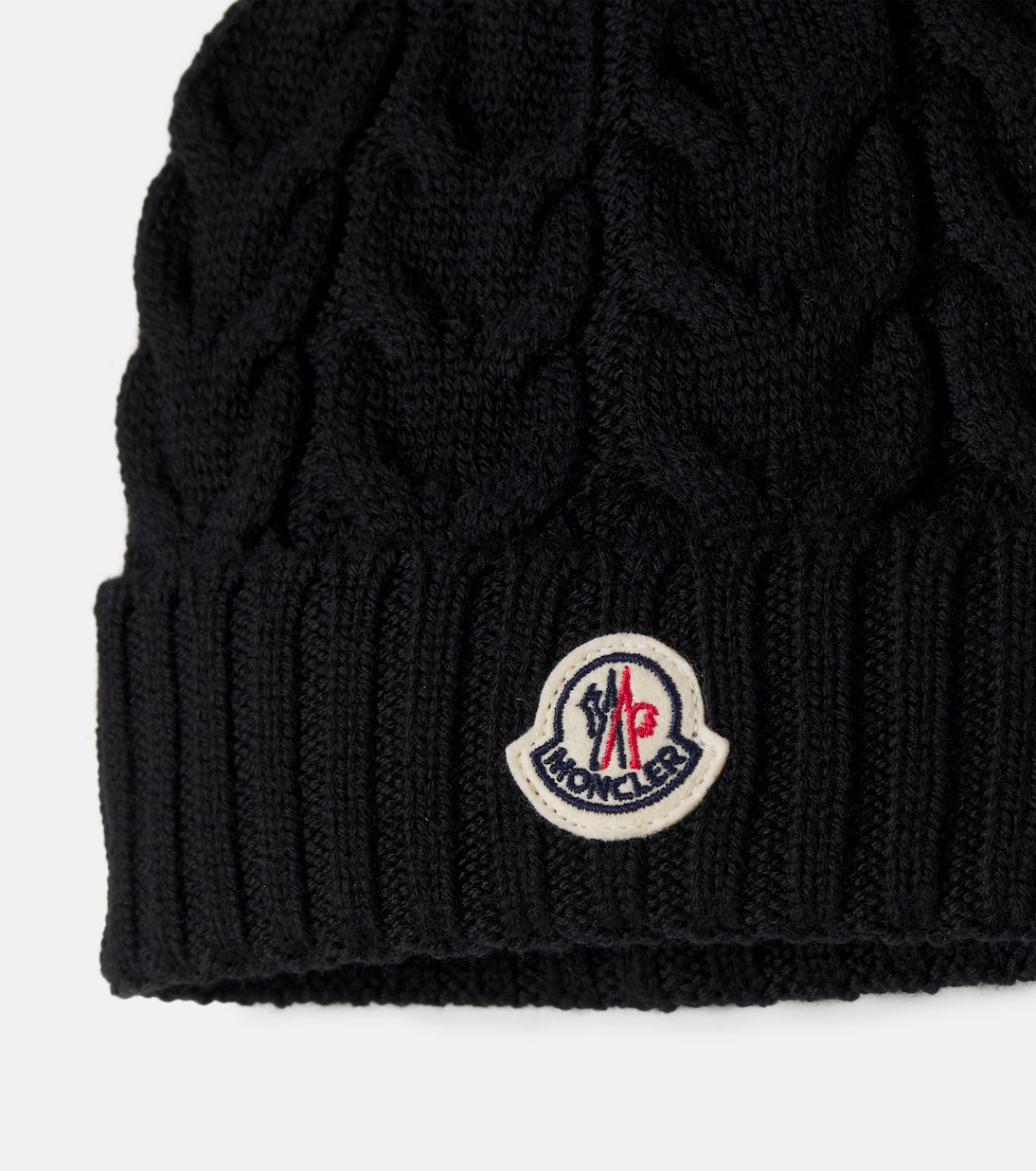 Moncler Enfant - Logo virgin wool beanie